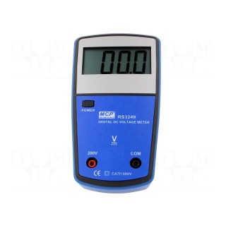 Voltmeter | LCD | 3,5 digit | VDC: 100mV÷199.9V | 94x150x35mm | 0.5%