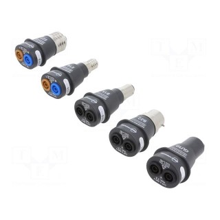 Adapter | adapter x5,case | 4mm | Cap: B15,B22,E14,E27,GU10