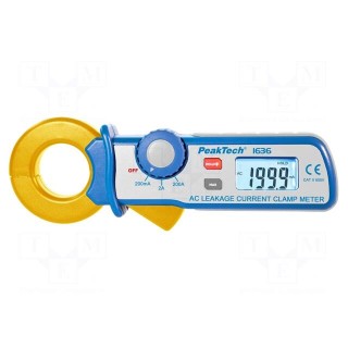 Meter: leakage current | digital,pincers type | LCD | 200mA,2A,200A