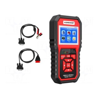 Meter: OBD diagnostic | LCD 2,4" | OBD | 6÷16VDC | 2÷220Ah | 6/12V