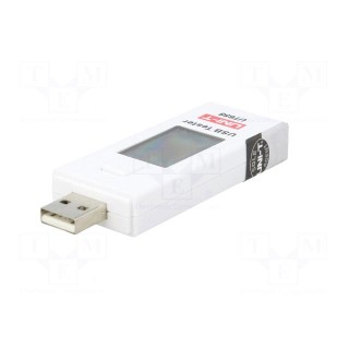 Tester: USB socket | LCD | VDC: 3÷9V | 10mVDC | I DC: 0÷3A | ±(1%+2digit)