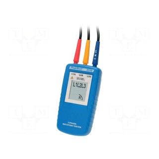 Tester: phase sequence | LCD | 40÷600VAC | Freq: 15÷400Hz | IP40
