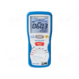 Meter: insulation resistance | LCD | 3,5 digit (4000) | VAC: 1÷750V