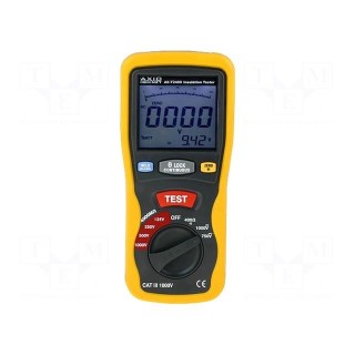 Meter: insulation resistance | LCD | Sampling: 2,5x/s | VAC: 1÷750V