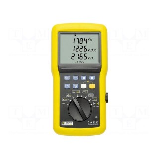 Meter: power quality analyser | LCD | VAC: 6÷600V | True RMS | 40÷70Hz