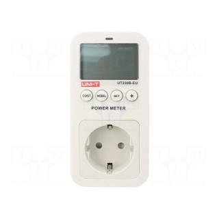 Electric energy meter | VAC: 100÷260V | 130x65x37mm | 3680W | Plug: EU