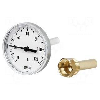 Meter: temperature | analogue,bimetal | 0÷120°C | Probe l: 40mm | A43