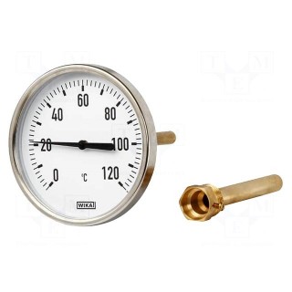 Meter: temperature | analogue,bimetal | 0÷160°C | Probe l: 60mm | A50