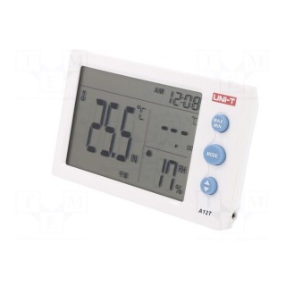 Meter: weather station | LCD | -10÷50°C | Accur: ±1°C | 0÷99%RH | 1%RH