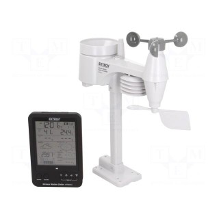 Meter: weather station | LED | -10÷50°C | 1÷99%RH | 150m