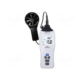 Thermoanemometer | LCD | 4-digit | 2x/s | Vel.measur.resol: 0.1m/s