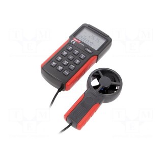 Thermoanemometer | LCD,with a backlit | 2÷30m/s | 0÷40°C