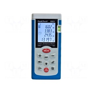 Distance meter | LCD | 0.05÷60m | Meas.accur: ±2mm | 130g | Meter: laser