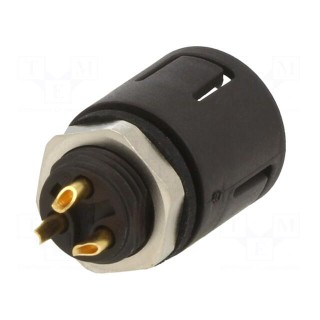 Connector: circular | 620 | 125V | PIN: 3 | socket | male | soldering | 3A
