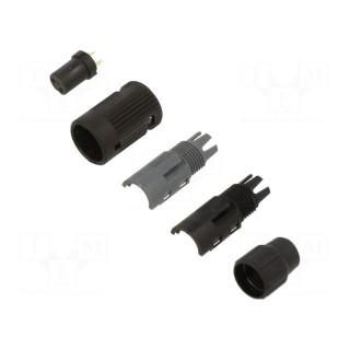 Connector: circular | 710 | 125V | PIN: 2 | plug | female | soldering | 4A