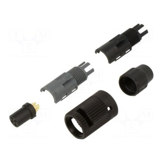 Connector: circular | 710 | 125V | PIN: 4 | plug | female | soldering | 3A