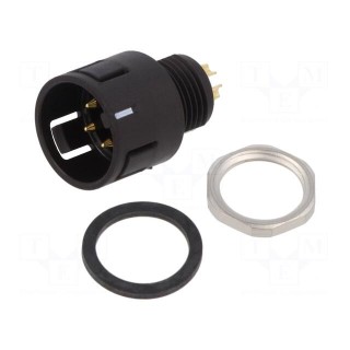Connector: circular | 720 | 125V | PIN: 5 | socket | male | soldering | 5A