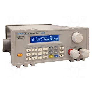 Programmable electronic load DC | 0÷360V | 30A | 300W | Display: LCD