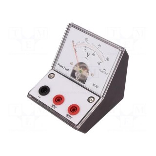 Voltmeter | VAC: 0÷30V,60V | 90x106x103mm | 2.5% | Meter: analogue