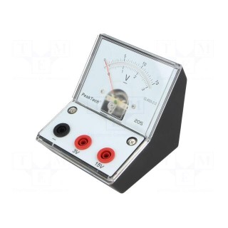 Voltmeter | 0÷3V,15V | 90x106x103mm | 2% | Meter: analogue | 50Ω