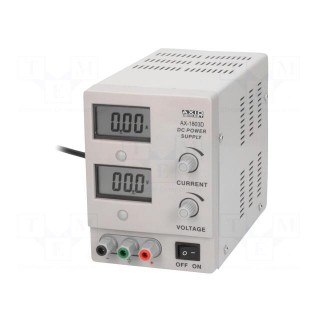 Power supply: laboratory | single-channel,linear | 0÷18VDC | 0÷3A
