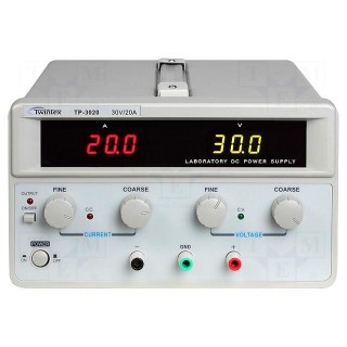 Power supply: laboratory | single-channel,linear | 0÷30VDC | 0÷20A