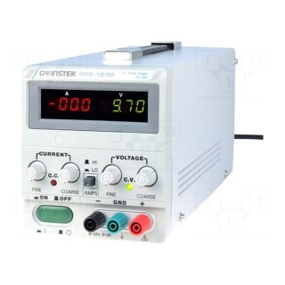 Power supply: laboratory | switched-mode,single-channel | 0÷12VDC
