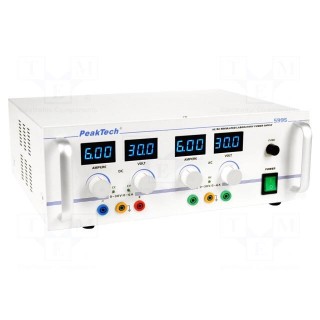 Power supply: laboratory | AC/DC,adjustable,multi-channel | 0÷6A