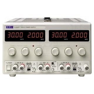 Power supply: laboratory | Channels: 3 | 0÷30VDC | 0÷2A | 0÷30VDC | 0÷2A