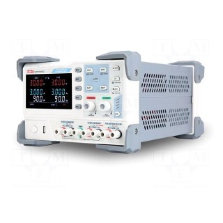 Power supply: laboratory | linear,multi-channel | Ch: 3 | 0÷30VDC