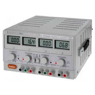 Power supply: laboratory | Channels: 3 | 0÷30VDC | 0÷5A | 5VDC/3A
