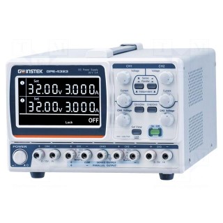 Power supply: laboratory | linear,multi-channel | 0÷32VDC | 0÷3A