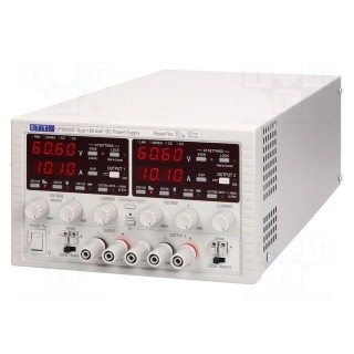 Power supply: laboratory | Channels: 2 | 0÷60VDC | 0÷10A | 0÷60VDC