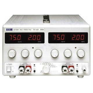 Power supply: laboratory | switched-mode,multi-channel | 0÷75VDC