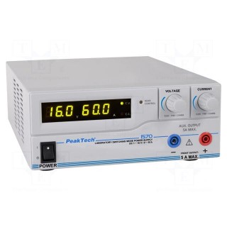 Power supply: programmable laboratory | Ch: 1 | 1÷16VDC | 0÷60A