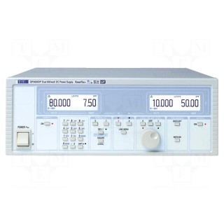 Power supply: programmable laboratory | Channels: 2 | 0÷80VDC