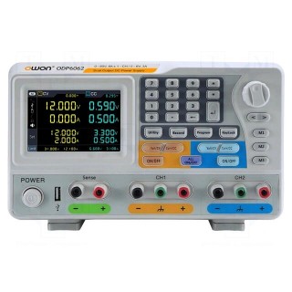 Power supply: programmable laboratory | Ch: 2 | 0÷60VDC | 0÷3A | 0÷3A