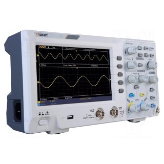 Oscilloscope: digital | Ch: 2 | 100MHz | 1Gsps | 10kpts | LCD 7" | SDS