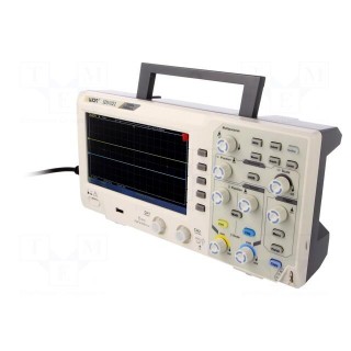 Oscilloscope: digital | Ch: 2 | 20MHz | 100Msps | 10kpts | LCD 7" | SDS