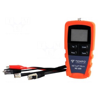Tester: wiring system | LCD | Measured cable l: 2÷3m | RJ11,RJ45