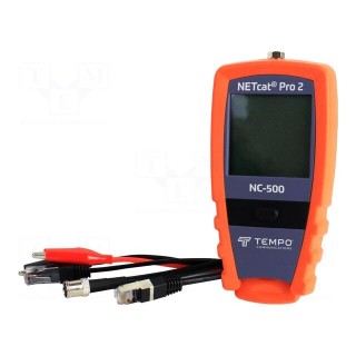 Tester: wiring system | LCD | RJ45 | 0÷50°C | 85x35x170mm | 52024556