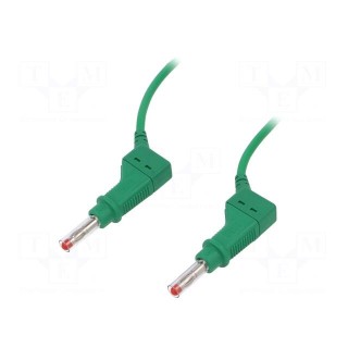 Connection cable | 32A | banana plug 4mm,both sides | Len: 1m | green