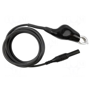 Ground/earth cable | 48VDC | 1A | Len: 2m | black | Insulation: silicone
