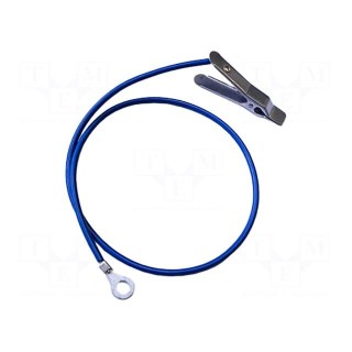 Ground/earth cable | ring terminal,aligator clip | Len: 0.46m