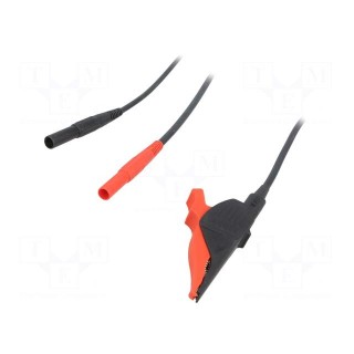 Kelvin cable | 20A | banana plug 4mm x2,aligator clip | Len: 2.5m