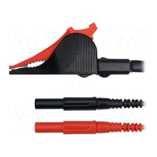 Kelvin cable | 60VDC | 30VAC | 10A | Len: 2.5m | red and black | 100mΩ