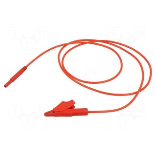 Test lead | 10A | banana plug 2mm,aligator clip | insulated | Len: 1m