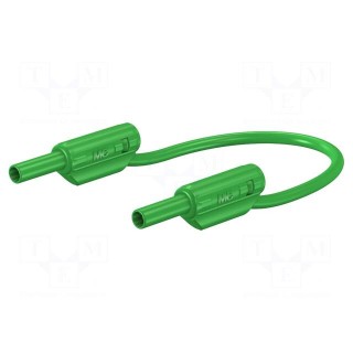 Test lead | 10A | banana plug 2mm,both sides | Urated: 600V | green