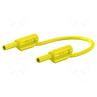 Test lead | 10A | banana plug 2mm,both sides | Urated: 600V | yellow