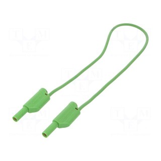 Test lead | 16A | 4mm banana plug-4mm banana plug | Len: 0.5m | green